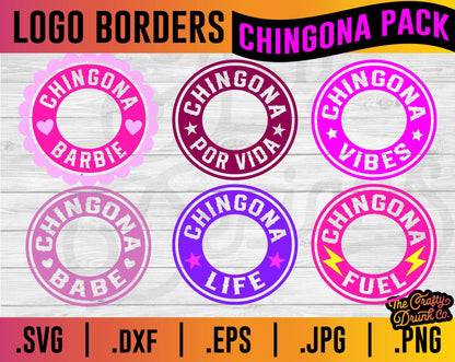 Chingona Starbucks Logo Borders SVG Bundle - TheCraftyDrunkCo