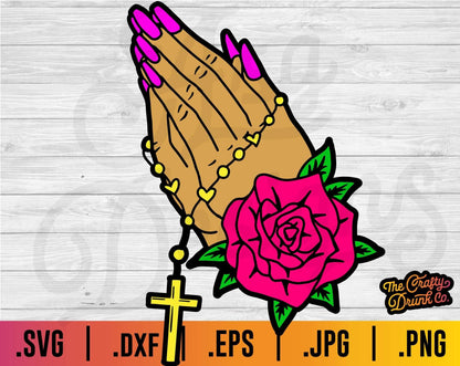 Praying Hands SVG - TheCraftyDrunkCo