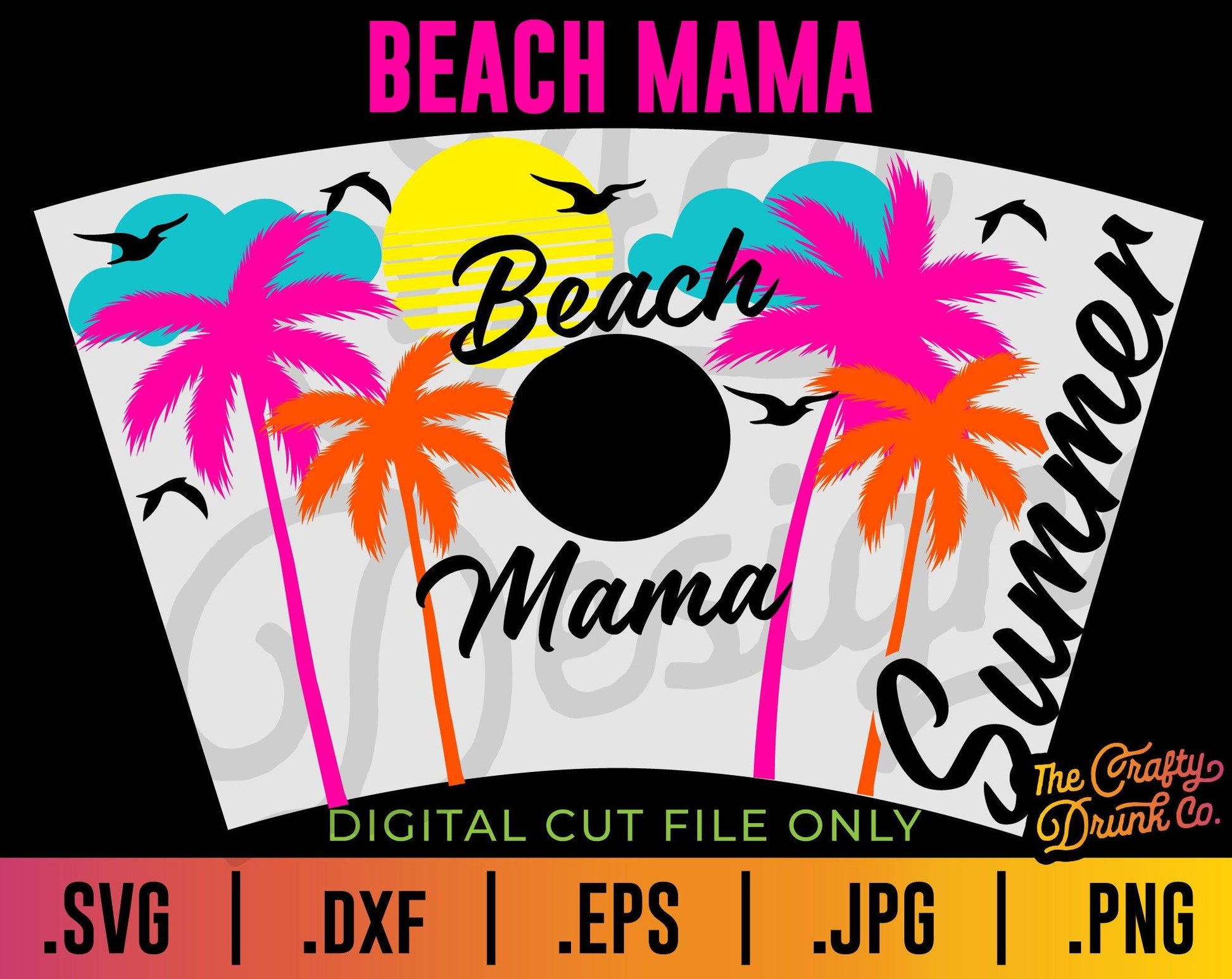 Beach Mama Beach Baby Cup Wrap Bundle - TheCraftyDrunkCo